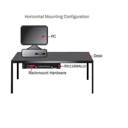 StarTech.com Abrazadera Bracket de Acero Vertical de Montaje en Pared para Rack