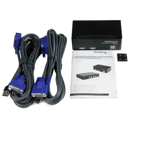 StarTech.com Conmutador Switch Profesional KVM 2 Puertos Vídeo VGA - USB