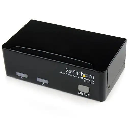 StarTech.com Conmutador Switch Profesional KVM 2 Puertos Vídeo VGA - USB