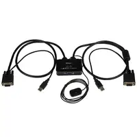 StarTech.com Switch Conmutador KVM de Cable con 2 Puertos VGA USB