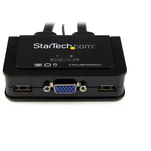 StarTech.com Switch Conmutador KVM de Cable con 2 Puertos VGA USB