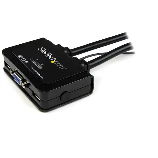 StarTech.com Switch Conmutador KVM de Cable con 2 Puertos VGA USB
