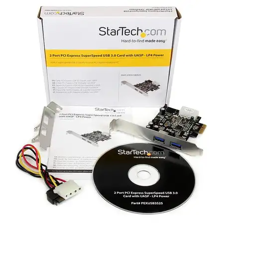 StarTech.com Adaptador Tarjeta Controladora PCI Express PCI-E 2 Puertos USB 3.0