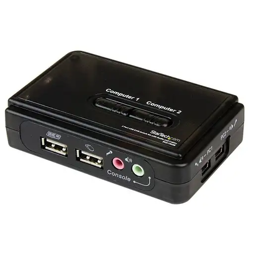 StarTech.com Juego de Conmutador KVM de 2 puertos con todo incluido - USB - Audio