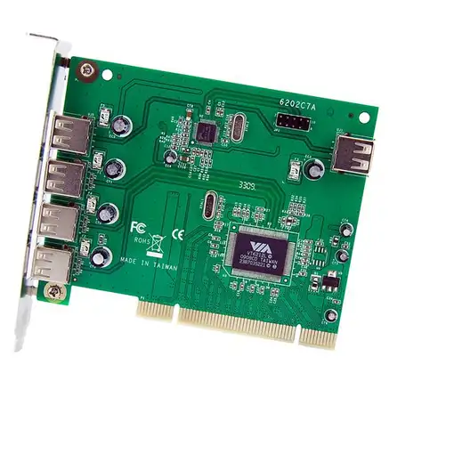 StarTech.com Adaptador Tarjeta PCI USB 2.0 de Alta Velocidad 7 Puertos - 4 Externo