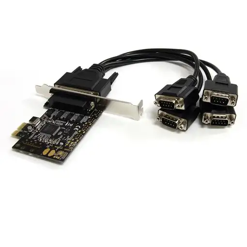 StarTech.com Tarjeta Adaptadora PCI Express PCIe de 4 Puertos Serie con Cable