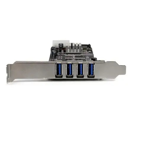 StarTech.com Adaptador Tarjeta PCI Express PCI-E 4 Puertos USB 3.0 UASP Bus Doble