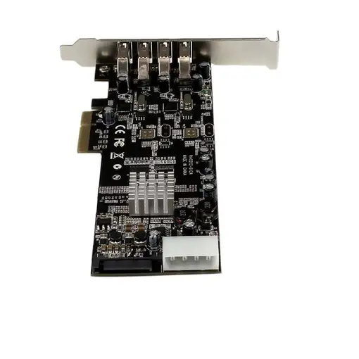 StarTech.com Adaptador Tarjeta PCI Express PCI-E 4 Puertos USB 3.0 UASP Bus Doble