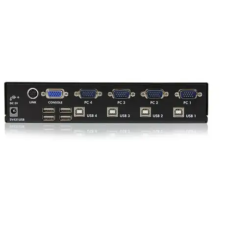 StarTech.com Conmutador Switch Profesional KVM 4 Puertos Vídeo VGA - USB