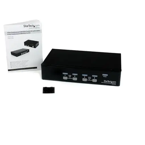 StarTech.com Conmutador Switch Profesional KVM 4 Puertos Vídeo VGA - USB