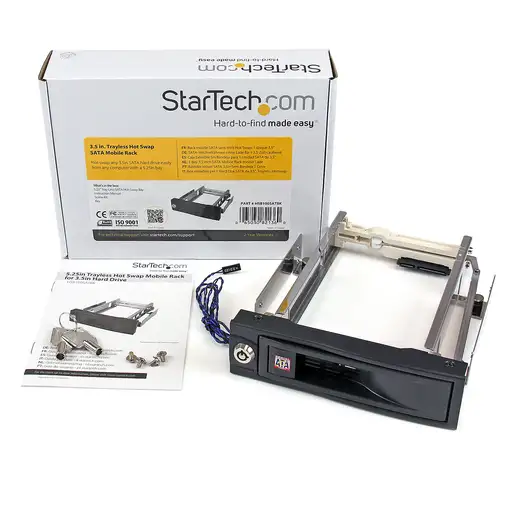 StarTech.com Rack Móvil Aluminio para Disco Duro HDD SATA de 3,5" Pulgadas