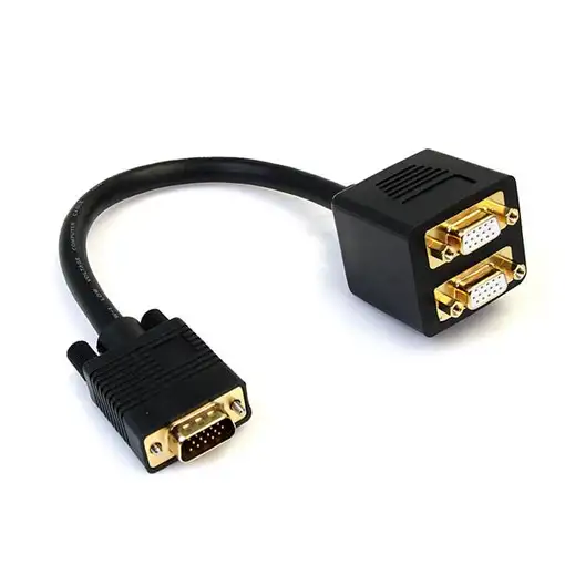 StarTech.com Cable de 30cm Duplicador Divisor de Vídeo VGA de 2 puertos Salidas