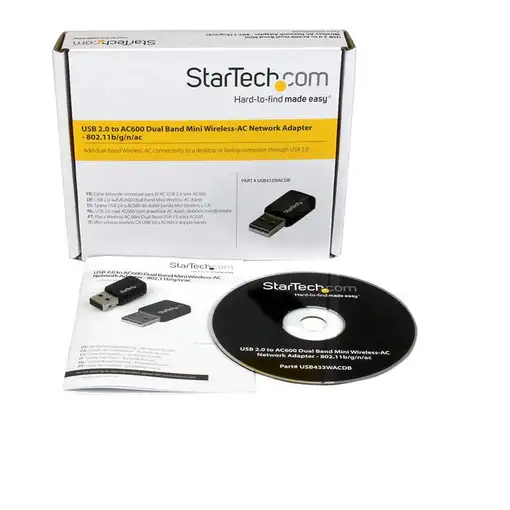 StarTech.com Mini Adaptador de Red USB 2.0 Inalámbrico Wireless-AC de Banda Doble