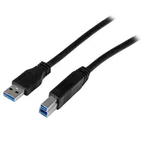 StarTech.com Cable Certificado 2m USB 3.0 Super Speed USB B Macho a USB A Macho