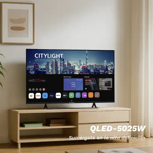 Televisor QLED 50" 4K Ultra HD Negro Smart QLED-5025W GRUNKEL