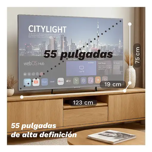 Televisor QLED 55" 4K Ultra HD Negro Smart QLED-5525W GRUNKEL