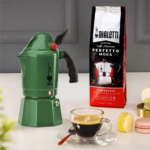 Cafeteras italianas Verde 3 cups 0002762/MR BIALETTI