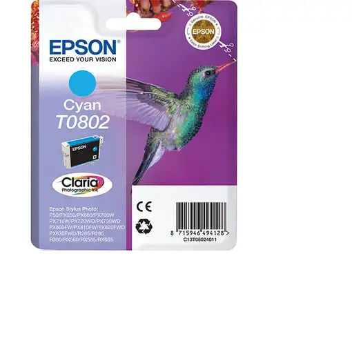 Epson Hummingbird Cartucho T0802 cian