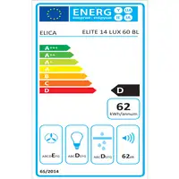 Elica Elite 14 LUX 60 BL Semintegrada (extraíble) Negro 368 m³/h