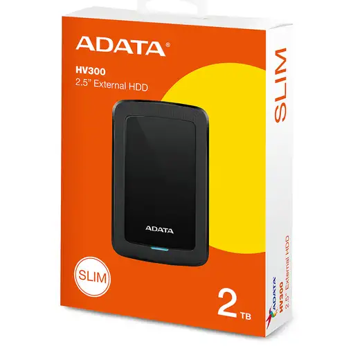 ADATA HDD Ext HV300 2TB Black disco duro externo 2.5'' USB 3.2 Gen 1 (3.1 Gen 1)