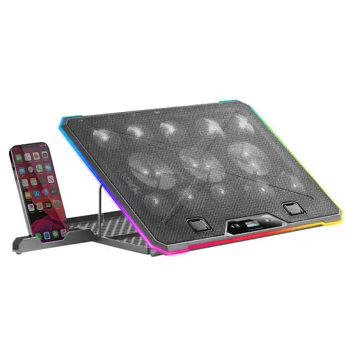 Mars Gaming MNBC13, Base Refrigeradora y Stand para Portátiles Hasta 17”, Iluminac