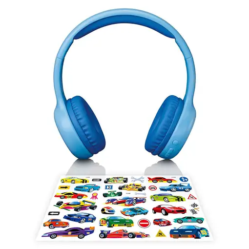 Lenco HPB-110 Kids Kopfhörer BT blau 85DB Limite akku stickers Auriculares