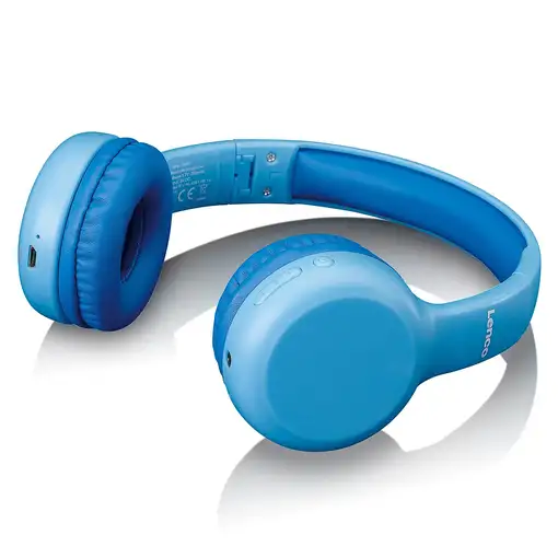 Lenco HPB-110 Kids Kopfhörer BT blau 85DB Limite akku stickers Auriculares