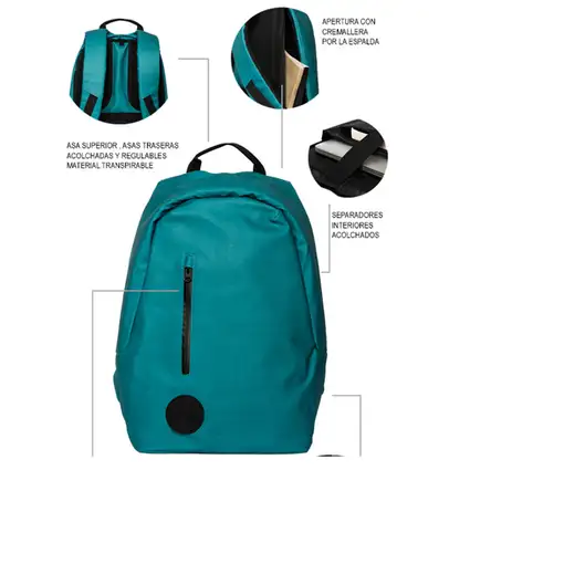 Smile Mochila Antirrobo para Portátil hasta 16 pulgadas The Rock con Puerto USB