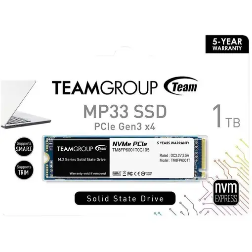 Team Group MP33 1 TB M.2 PCI Express 3.0 NVMe 3D NAND