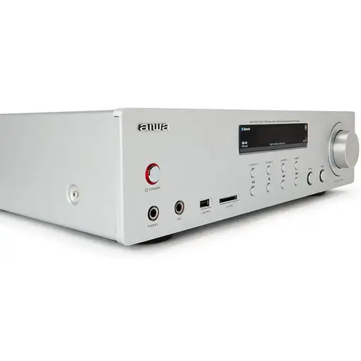 Aiwa AMU-120BTSL amplificador de audio 2.0 canales Hogar Gris