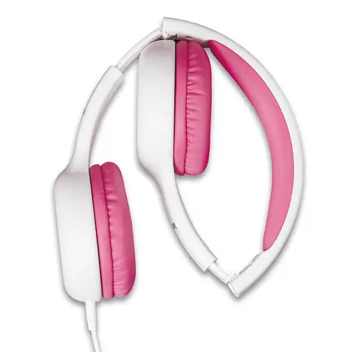 Lenco HP-010PK auricular y casco Auriculares Alámbrico Diadema Música Rosa, Blanco