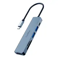 CoolBox MINIDOCK C61 ALUMINIO USB-C A HDMI 4K/2xUSB-A/USB-C PD/SD/MICROSD PC/MAC/C