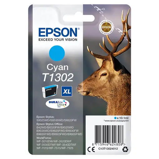 Epson Stag Tinta cian T1302 DURABrite Ultra Ciervo Epson Stag Tinta cian T1302 DURABrite Ultra Ciervo
