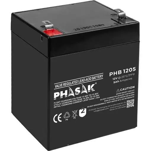 Phasak Batería 12V 5Ah - PHB 1205