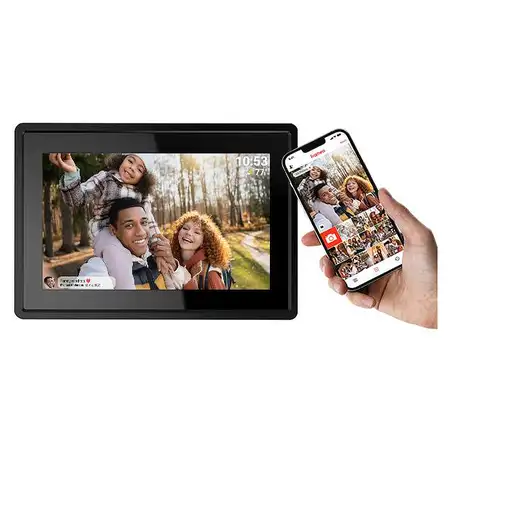 Denver PFF-725B marco fotográfico digital Negro 17,8 cm (7") Pantalla táctil Wifi