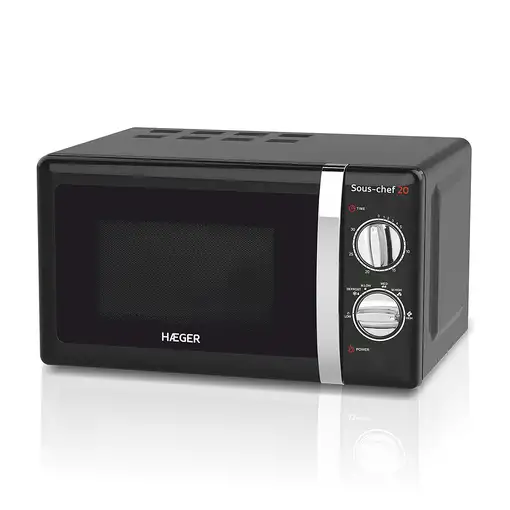 Haeger MW-70B.007A microondas Negro Solo microondas Encimera 20 L 700 W