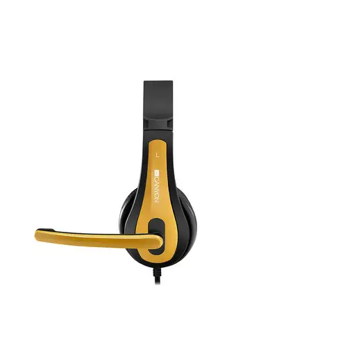 Canyon Auricular HSC-1 PC Mic Flat 2m Negro/Amarillo