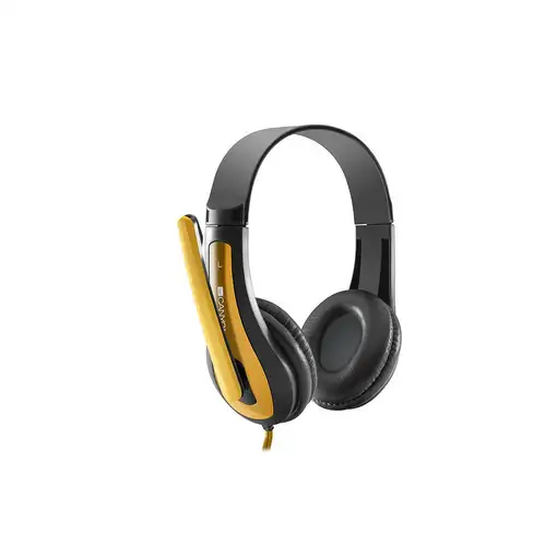 Canyon Auricular HSC-1 PC Mic Flat 2m Negro/Amarillo