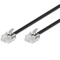 Goobay 10m RJ-11 Cable Negro