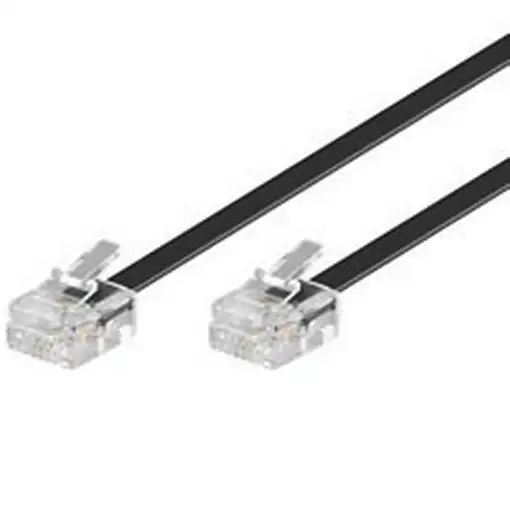 Goobay 10m RJ-11 Cable Negro