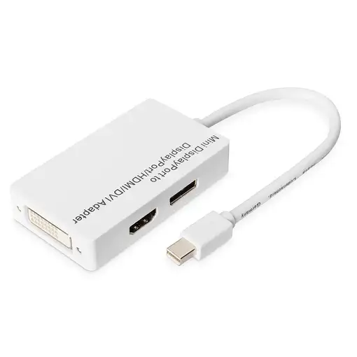 Digitus Adaptador/convertidor Mini DisplayPort - Mini DP a DisplayPort, HDMI y DVI