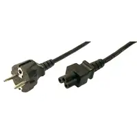 LogiLink CP093 cable de transmisión Negro 1,8 m C5 acoplador CEE7/7