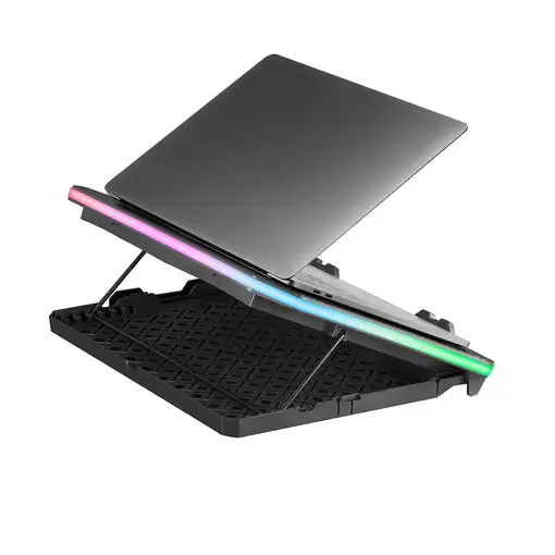 Mars Gaming MNBC6, Base Refrigeradora + Stand XL 19'' ARGB, 3 Ventiladores, Soport