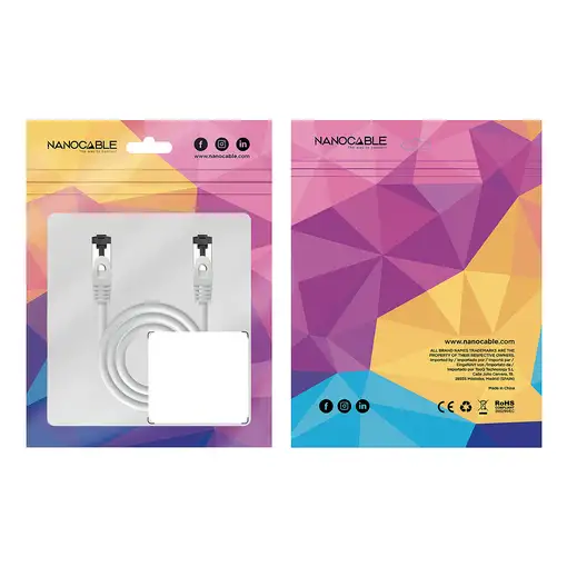 Nanocable Cable de Red Latiguillo Cat.8.1 2GHz LSZH SSTP AWG26, Gris, 25 cm