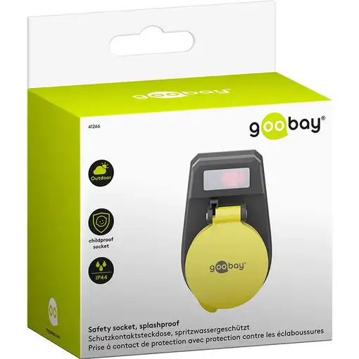 Goobay 41266 adaptador de enchufe eléctrico Tipo F Negro