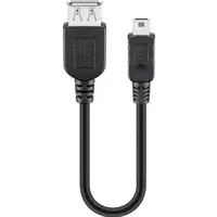 Goobay 95006 cable USB USB 2.0 0,2 m USB A Mini-USB B Negro