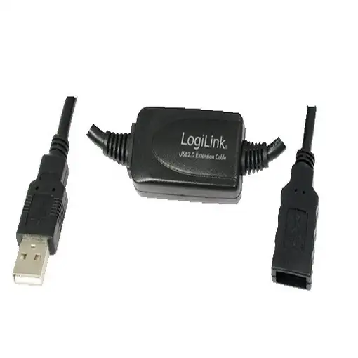 LogiLink 15M USB 2.0 - USB 2.0 M/F cable USB USB A Negro