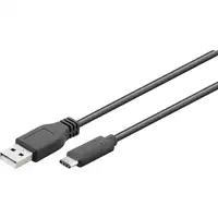 Goobay 55466 cable USB USB 2.0 1 m USB C USB A Negro