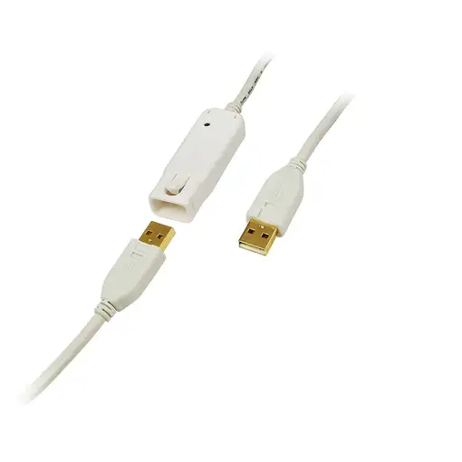 LogiLink 12m USB 2.0 cable USB USB A Blanco