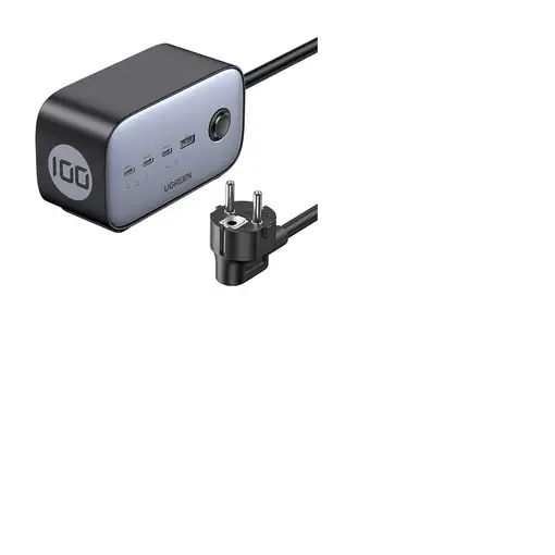 Ugreen DigiNest Pro 1 salidas AC Tipo C 1,8 m 4 3680 W Negro
